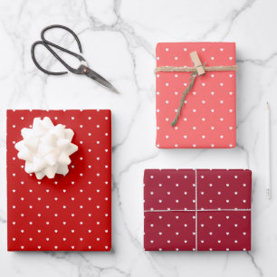 Feuille De Papier Cadeau Corail rouge mignon Magenta Coeurs de la Saint Val