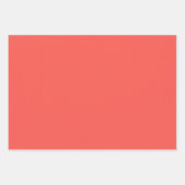 Feuille De Papier Cadeau Corail vivant couleur solide (Devant 2)