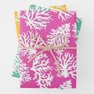 Feuille De Papier Cadeau Coral Reefs Beach Mariage d'été