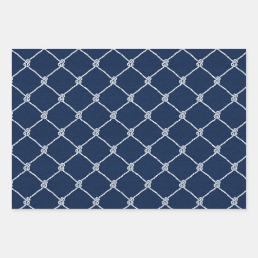 Feuille De Papier Cadeau Cordes De Voile Côtière Nautique (Devant)