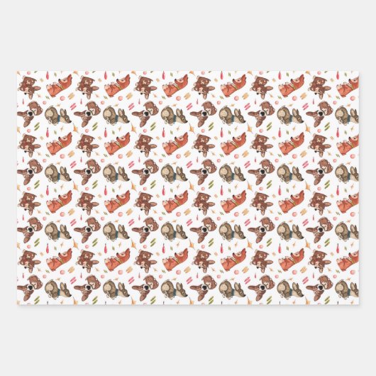 Feuille De Papier Cadeau Corgi (Devant)