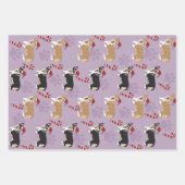 Feuille De Papier Cadeau Corgi de Noël (Devant 2)