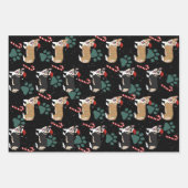 Feuille De Papier Cadeau Corgi de Noël (Devant)