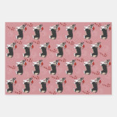 Feuille De Papier Cadeau Corgi de Noël (Devant)