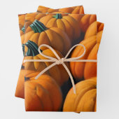 Feuille De Papier Cadeau Correctif citrouille (En situation)