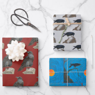 Feuille De Papier Cadeau Corvid