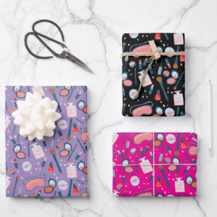 Feuille De Papier Cadeau Cosmétique de beauté vintage Mère de ménage