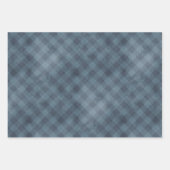 Feuille De Papier Cadeau Cosy Bleu et Tan Plaid Pine Cônes et Home Wrappi (Devant)