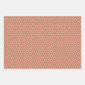 Feuille De Papier Cadeau Cosy Boho Rose, Vert & Clay (Devant 3)