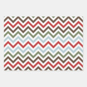 Feuille De Papier Cadeau Cosy Noël Rouge Et Vert Vacances (Devant 3)