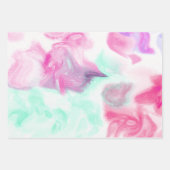 Feuille De Papier Cadeau Coton bonbon rose pourpre (Devant 3)