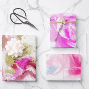 Feuille De Papier Cadeau Coton bonbon rose pourpre