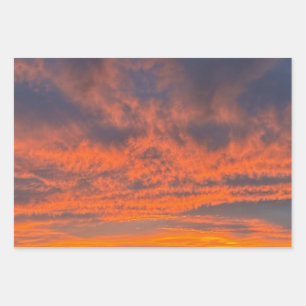 Feuille De Papier Cadeau Coucher de soleil