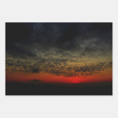 Feuille De Papier Cadeau Coucher de soleil avant la tempête (Devant 2)