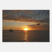 Feuille De Papier Cadeau Coucher de soleil sur la mer II (Devant)