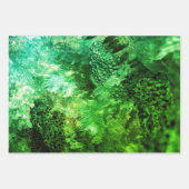 Feuille De Papier Cadeau Couches de cristaux verts (Devant 2)