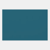 Feuille De Papier Cadeau Couleur bleu vert turquoise (Devant)