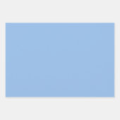 Feuille De Papier Cadeau Couleur Bloc de couleur Périwinkle Pastel Bleu Cou (Devant 2)