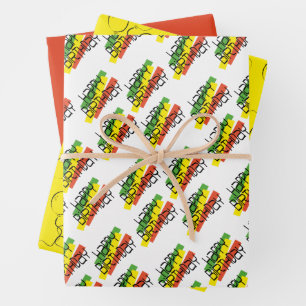 Feuille De Papier Cadeau Couleur Bloc heureux Anniversaire Occasion