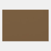 Feuille De Papier Cadeau Couleur Brown foncée (Devant 3)