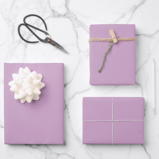 Feuille De Papier Cadeau Couleur claire Lavender Rose (Recto)
