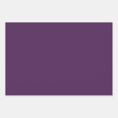 Feuille De Papier Cadeau Couleur claire solide minuit violet foncé (Devant 3)