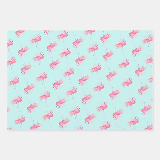 Feuille De Papier Cadeau Couleur d'aquarelle rose pâle (Devant)