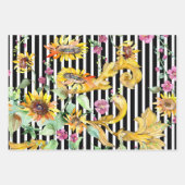 Feuille De Papier Cadeau Couleur de tournesol (Devant 3)