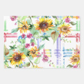 Feuille De Papier Cadeau Couleur de tournesol (Devant)