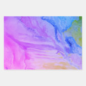 Feuille De Papier Cadeau Couleur d'eau | Trois filtres | (Devant 3)