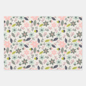 Feuille De Papier Cadeau Couleur du paquet de Noël rose : Feminine Touch (Devant 2)