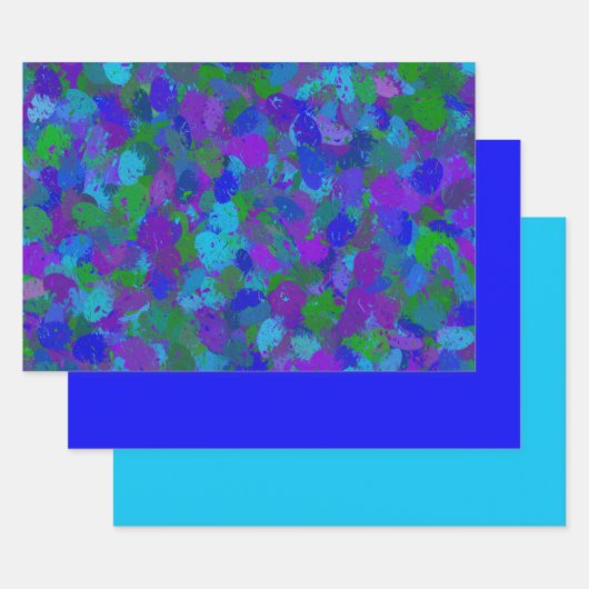 Feuille De Papier Cadeau Couleur du peacock (Lot)