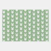 Feuille De Papier Cadeau Couleur pastel de lapin blanc de couleur mignonne (Devant 3)