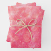 Feuille De Papier Cadeau Couleur rose Abstraite moderne (En situation)