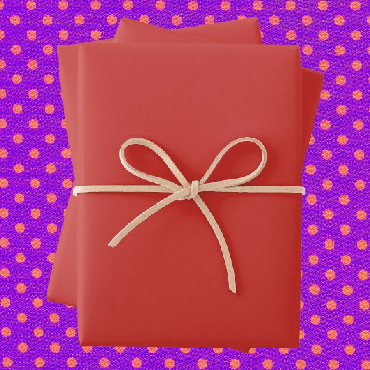 Feuille De Papier Cadeau Couleur rouge uni Noël