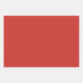 Feuille De Papier Cadeau Couleur rouge uni Noël (Devant 2)