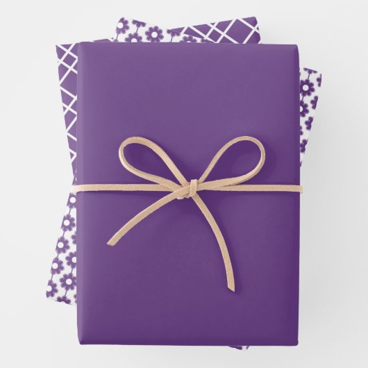 Feuille De Papier Cadeau Couleur solide Améthyste violet (En situation)