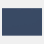 Feuille De Papier Cadeau Couleur solide bleu marine (Devant 2)