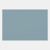 Feuille De Papier Cadeau Couleur solide bleu pierre (Devant)