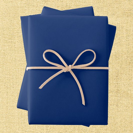 Feuille De Papier Cadeau Couleur solide bleue royale