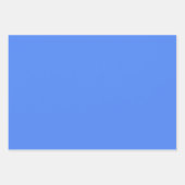 Feuille De Papier Cadeau Couleur solide bleuet (Devant 3)