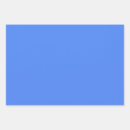 Feuille De Papier Cadeau Couleur solide bleuet (Devant 2)