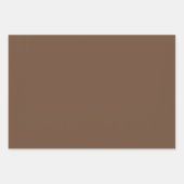 Feuille De Papier Cadeau Couleur solide Brown café (Devant 3)