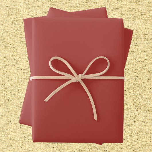 Feuille De Papier Cadeau Couleur solide Brown douce