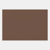 Feuille De Papier Cadeau Couleur solide Brown noix | Classique | Élégant (Devant)