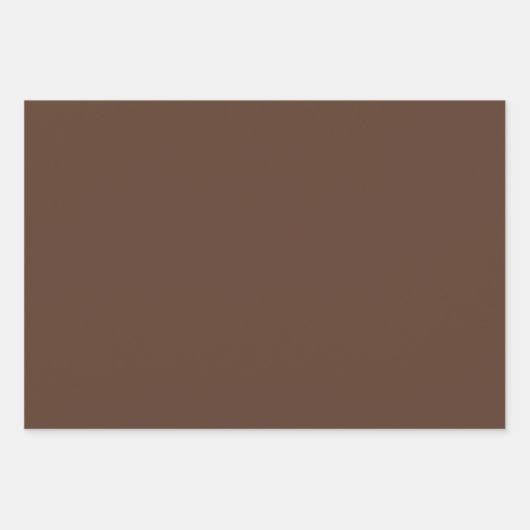 Feuille De Papier Cadeau Couleur solide Brown noix | Classique | Élégant (Devant)