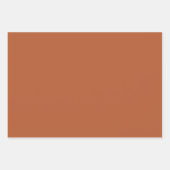 Feuille De Papier Cadeau Couleur solide Brown rouille rustique (Devant)