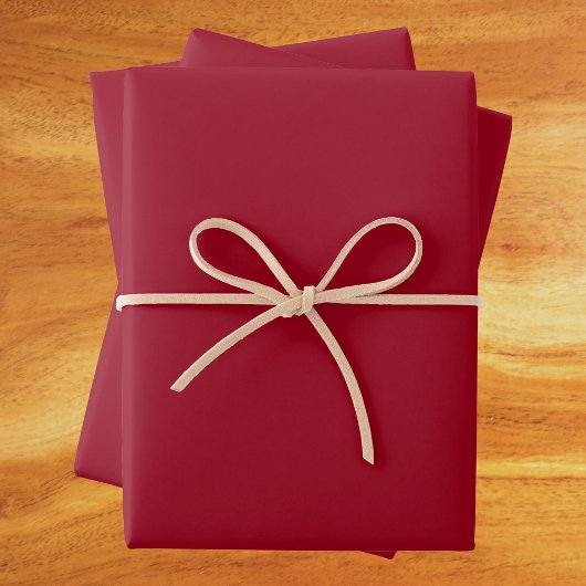 Feuille De Papier Cadeau Couleur solide Carmine