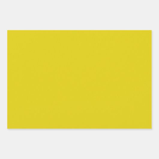 Feuille De Papier Cadeau Couleur solide Citrine (Devant 3)