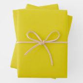 Feuille De Papier Cadeau Couleur solide Citrine (En situation)